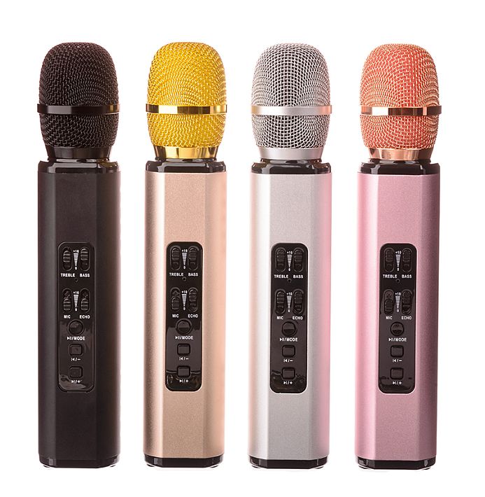 Караоке Микрофон беспроводной KTV K6 (золото)