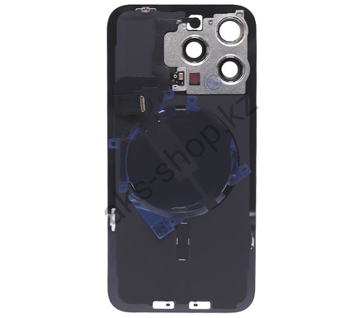 Задняя панель с шлейфом беспроводной зарядки для iPhone 15 Pro Max (original) NFC (темно-синий)
