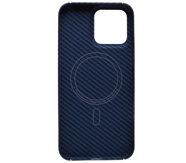 Чехол-накладка "KEVLAR" original MagSafe для iPhone 16 Pro (синий)