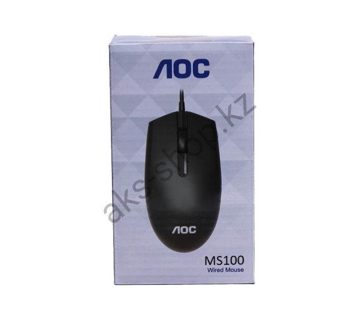 Мышь проводная "AOC" MS100 (черный)